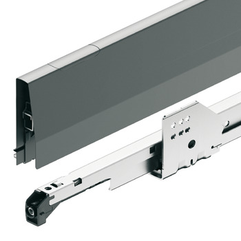 Drawer side runner system, Häfele Matrix Box P35, drawer side height 115 mm, load bearing capacity 35 kg