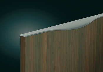 Handle profile, Handle installed across the entire width of the cabinet, aluminium