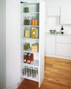 Bottom guide, bottom, for pull-out cabinet runners, load-bearing capacity up to 100 kg, steel