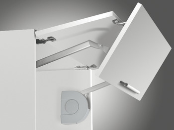 Double flap lift-up fitting, E-Senso, for two-piece flaps with division 1:1