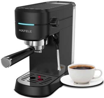 Manual Espresso Coffee Maker, Black Matte, 15 bar