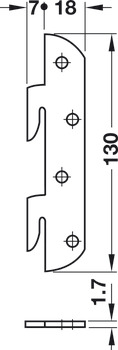 HS Bed connector, with hook-in part