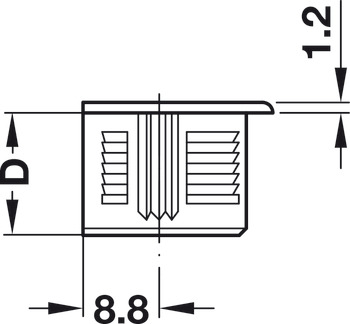 Connecting bolt, Häfele Rafix M20, for drill hole Ø 5 mm