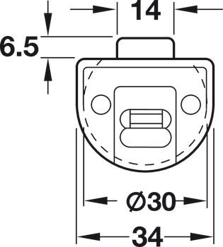 Guide, with spring loaded pin