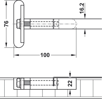 Flat tension strip, straightening fittings