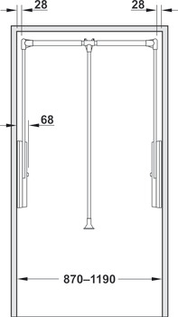 Wardrobe lift, Professional, load bearing capacity 15 kg