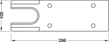 Cover plate, for TS 500 N and TS 500 NV, Geze