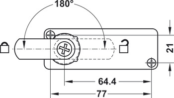 PIN code lock, With number wheels, standard profile