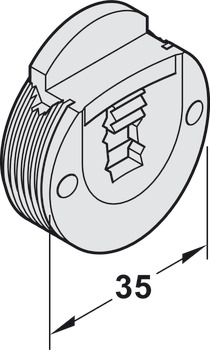 Guide, with lockable bolt, Häfele Slido F-Line12 20A