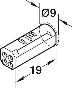 Extension lead, Häfele Loox5, 4-pin (RGB)