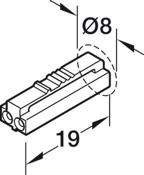 Door sensor, Loox5, for Häfele Loox drawer profile, 12 V