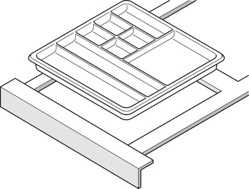 Pencil tray, with rim, for interior division, for Variant-C/C+