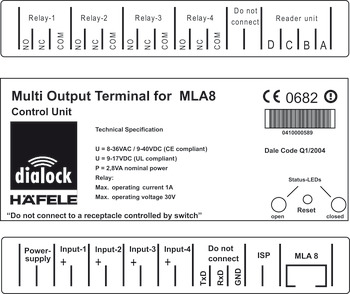 Wall terminal set, WT 100 MOT, Dialock, for special applications, Tag-it<sup>TM</sup> ISO