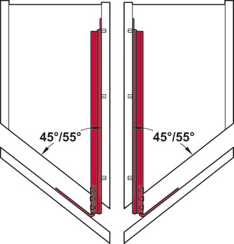Hook-in shelf, base unit/larder unit, 470 x 75 or 88 mm