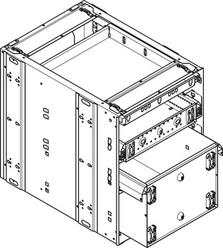 Steel pedestal, Quick-Kit-600, height units 1-3-6