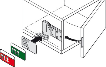 Furniture lock, EFL 30, battery-operated lock