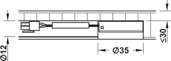 Capacitive switch/dimmer, Häfele Loox, modular design