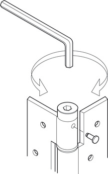 Spring hinge, for flush interior doors up to 60 kg, Startec