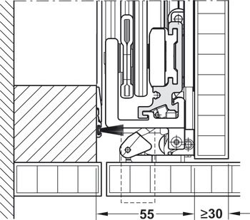 Wooden pivot sliding doors, Hawa Concepta 25/30/40/50, set