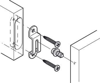 Connection fitting, Modular, for semi-permanent connections, semi-locking