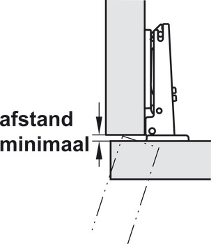 Concealed hinge, Duomatic 110°, inset mounting
