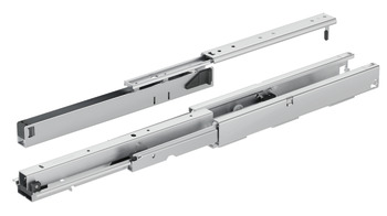 Pull-out cabinet runners, full extension, load-bearing capacity up to 75 kg, steel/plastic