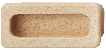 Inset handle, Wood, rectangular