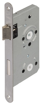 Mortise lock, for hinged doors, Startec, bathroom/WC, backset 55 mm
