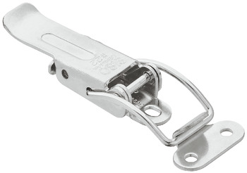 Spring clip, with locking mechanism, for tables with frame
