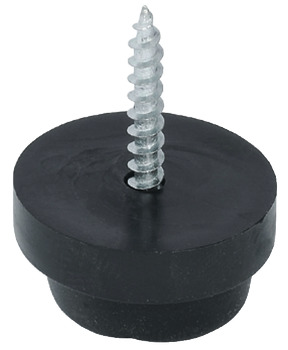 Furniture glide, height 10 mm, plastic, with screw