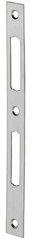 Flat striking plate, for narrow frame mortise lock, for flush bolt/latchbolt