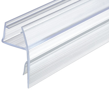 glass door seal, For shower cubicles, glass-glass, for 180° glass fronts
