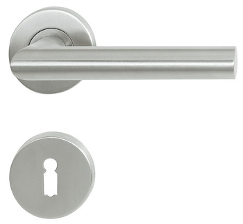 Door handle set, residential areas, stainless steel, Startec, Sandra, rose