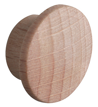 Cover cap, Solid wood untreated, for blind hole Ø 10 mm