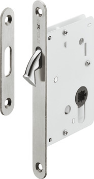 Mortise lock, For sliding doors, with compass bolt, Startec, bathroom/WC