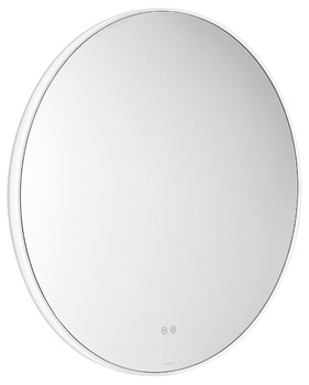 Häfele bathroom mirror, round, illuminated