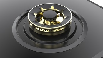 Built-in Gas Hobs, 3 Full Brass Burners, 78 cm, Round Pan Support