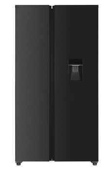 Side by Side Refrigerator, Black Inox, 563 L