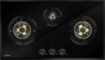 Built-in Gas Hobs, 3 Full Brass Burners, 78 cm, Round Pan Support