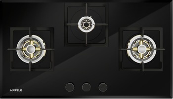 Built-in Gas Hobs, 3 Mix Brass Burners, 78 cm, Square Pan Support