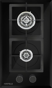 Built-in Gas Hobs, 2 Mix Brass Burners, 30 cm, Square Pan Support