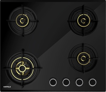 Built-in Gas Hobs, 4 Full Brass Burners, 60 cm, Round Pan Support